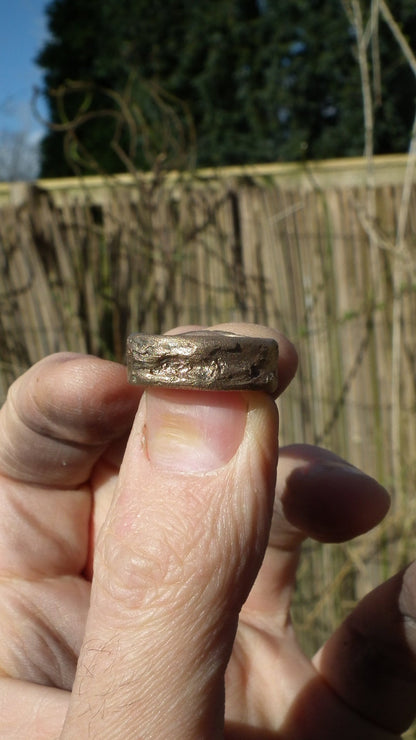 Handmade bronze smokey quartz ring