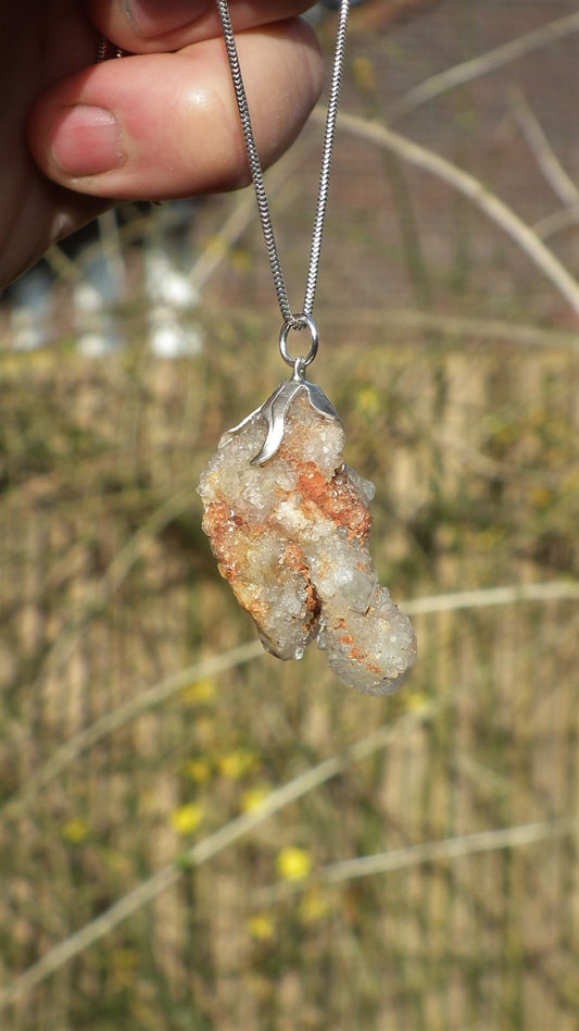 Spirit quartz Pendant / Cactus quarts/ Citrine / Limonite