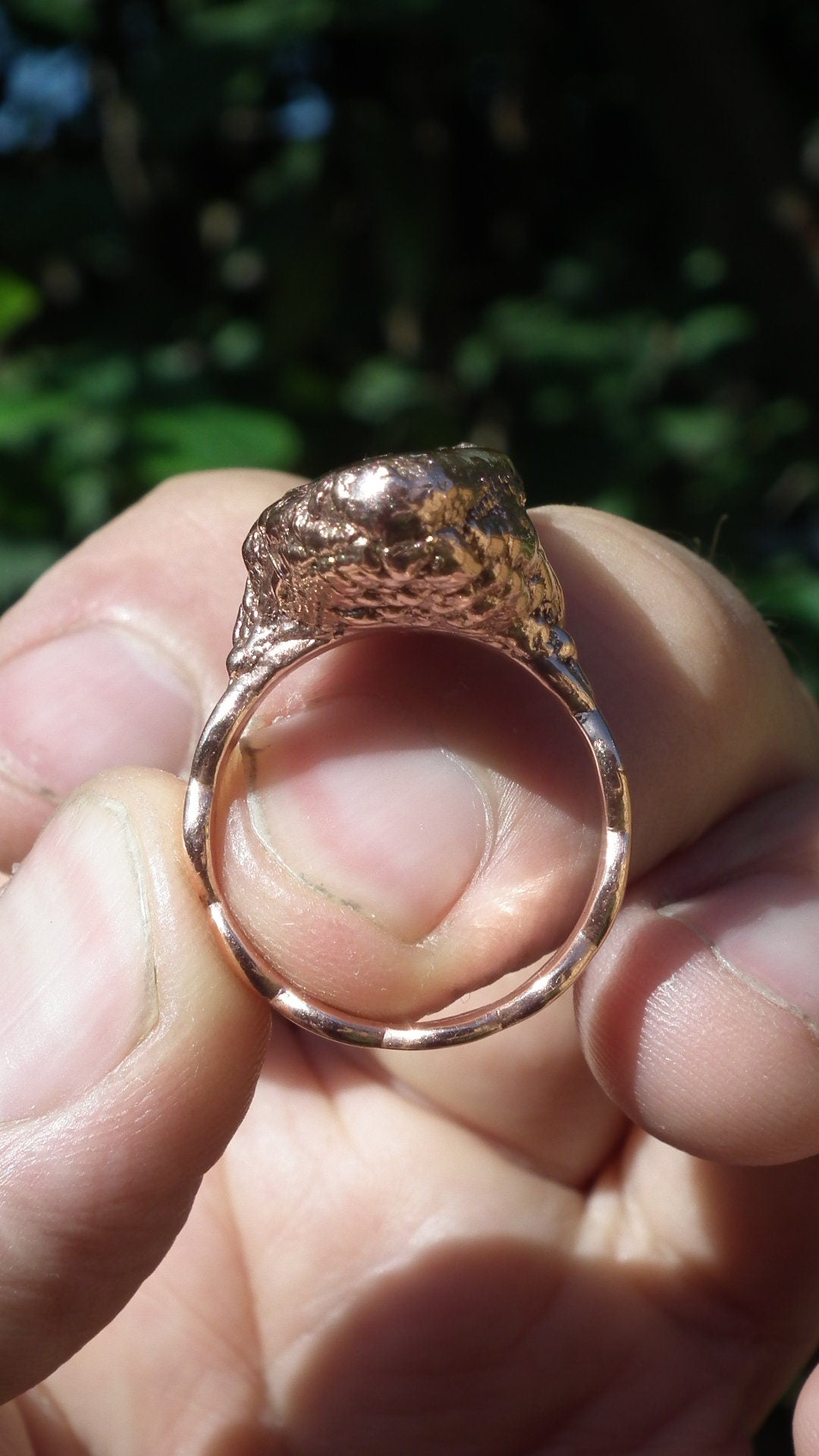 Citrine ring / Electroformed copper ring