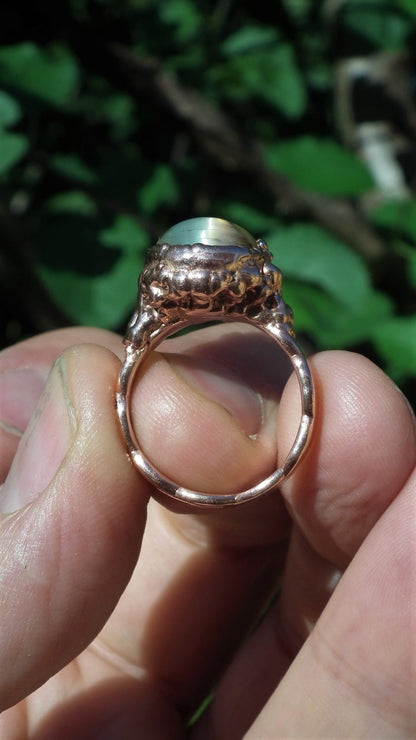 Moonstone ring // Electroformed copper
