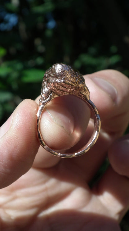 Citrine ring / Electroformed copper ring