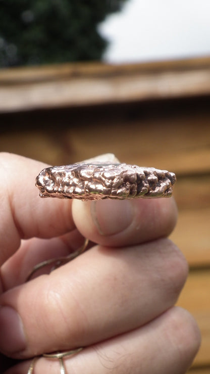 Copper faden Quartz and honey calcite pendant / Electroformed copper