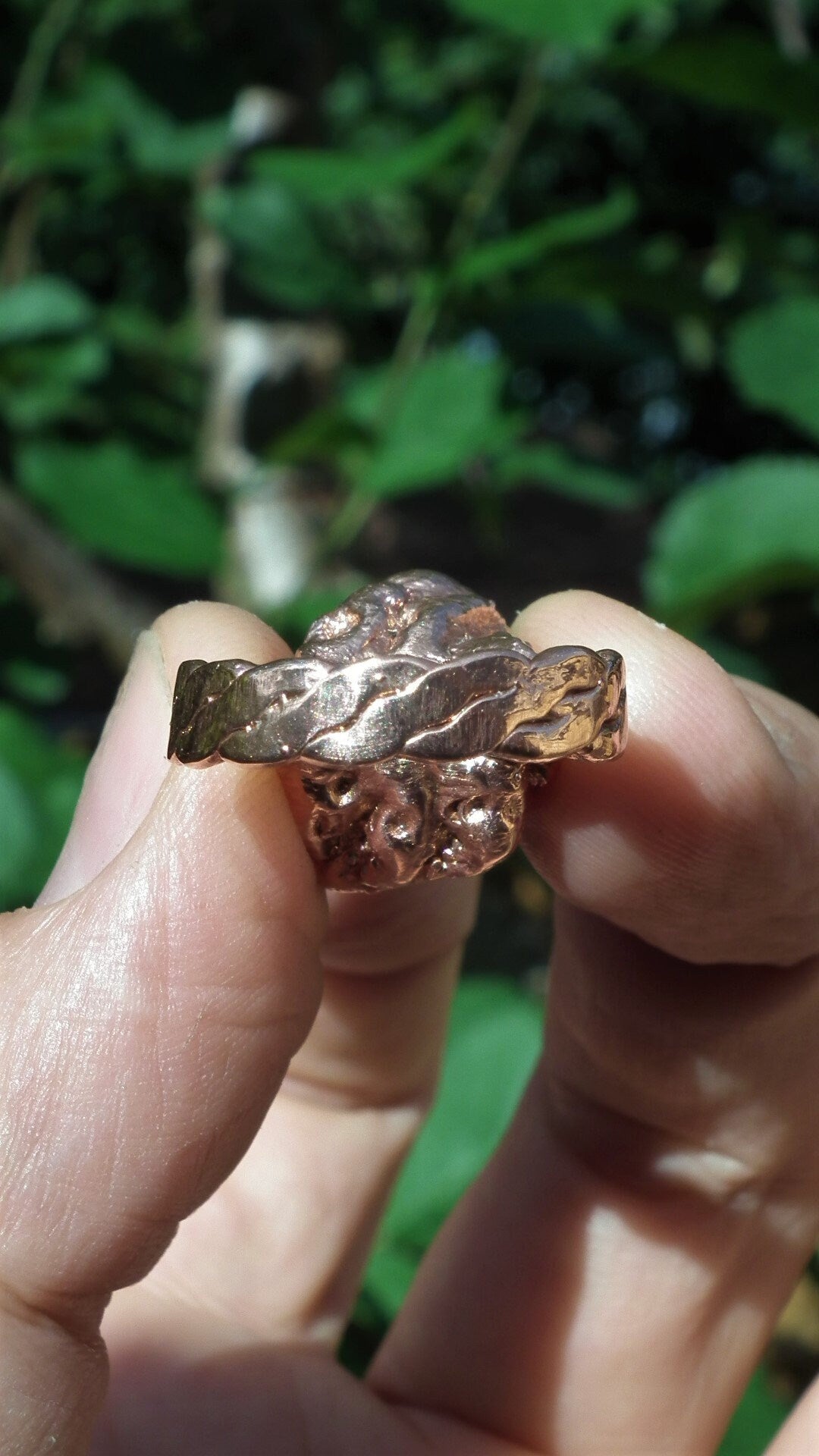 Ametrine ring / Electroformed copper