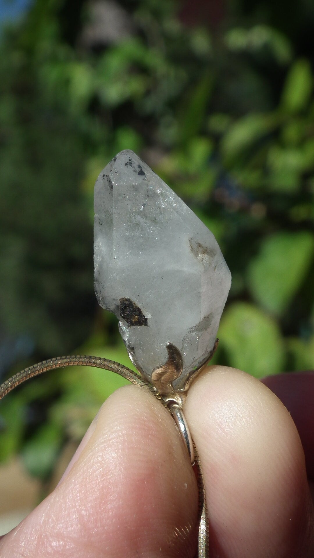 Herkimer diamond necklace