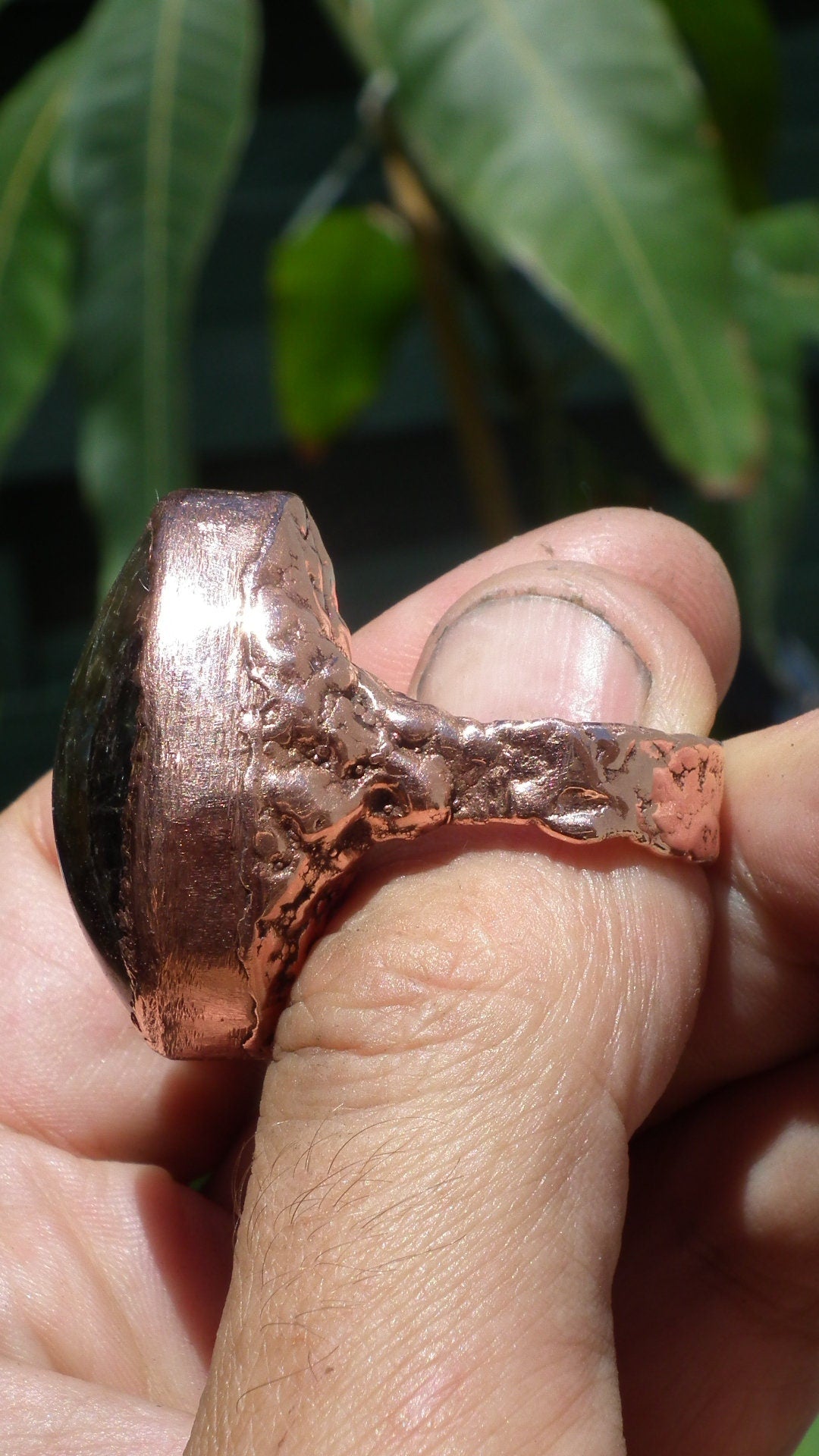 Electroformed Copper Labradorite ring // Labradorite jewelry