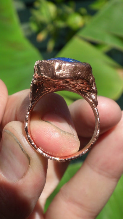 Lapis Lazuli ring / Electroformed copper