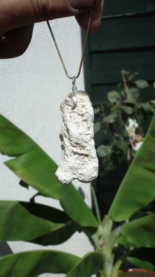 Magnesite pendant // Magnesite stone // Raw Magnesite