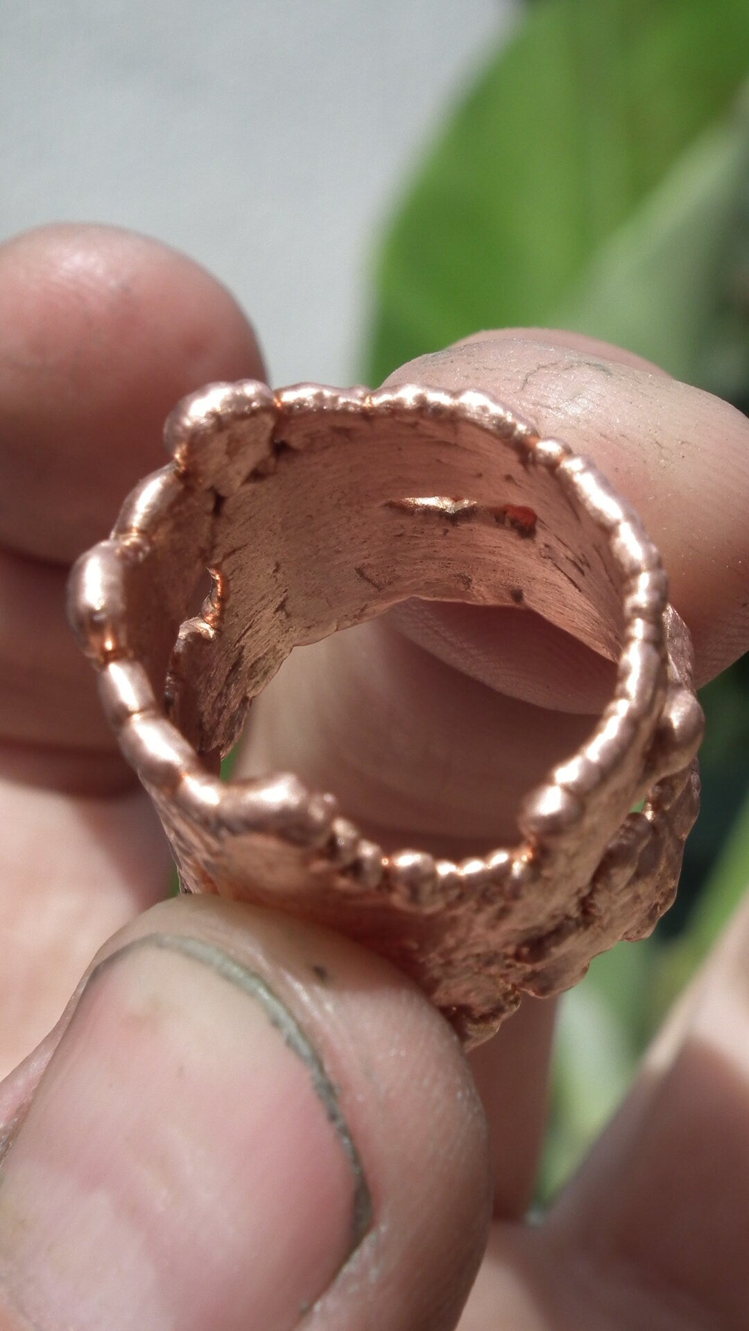Copper ring men / Mens copper ring / Electroformed ring