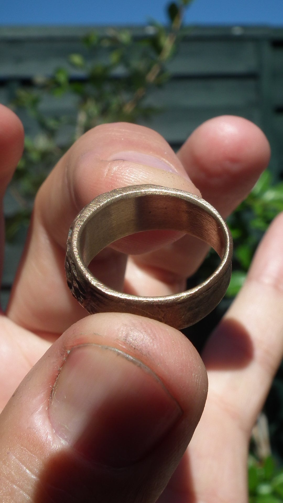 Handmade bronze ring