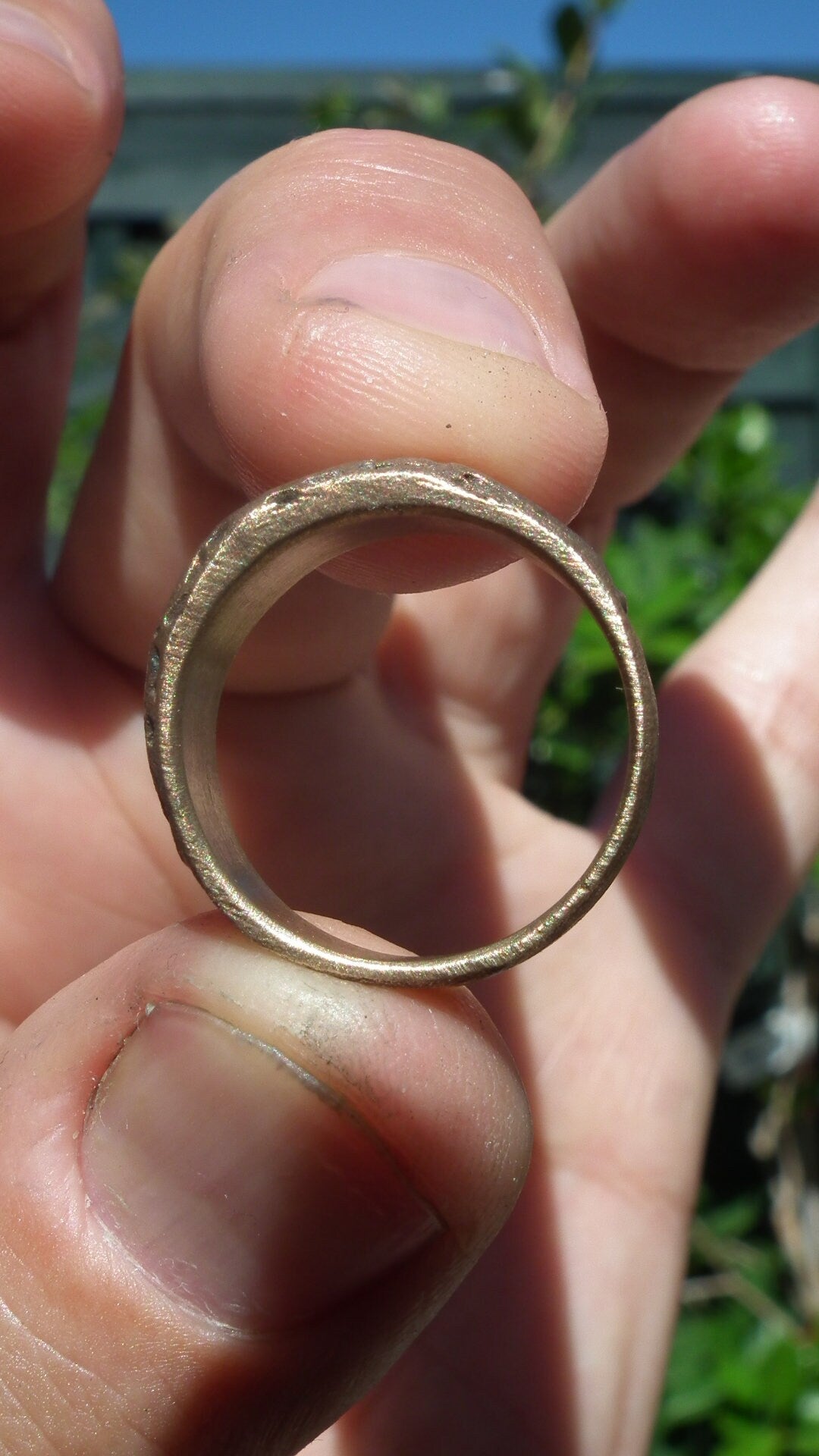 Handmade bronze ring