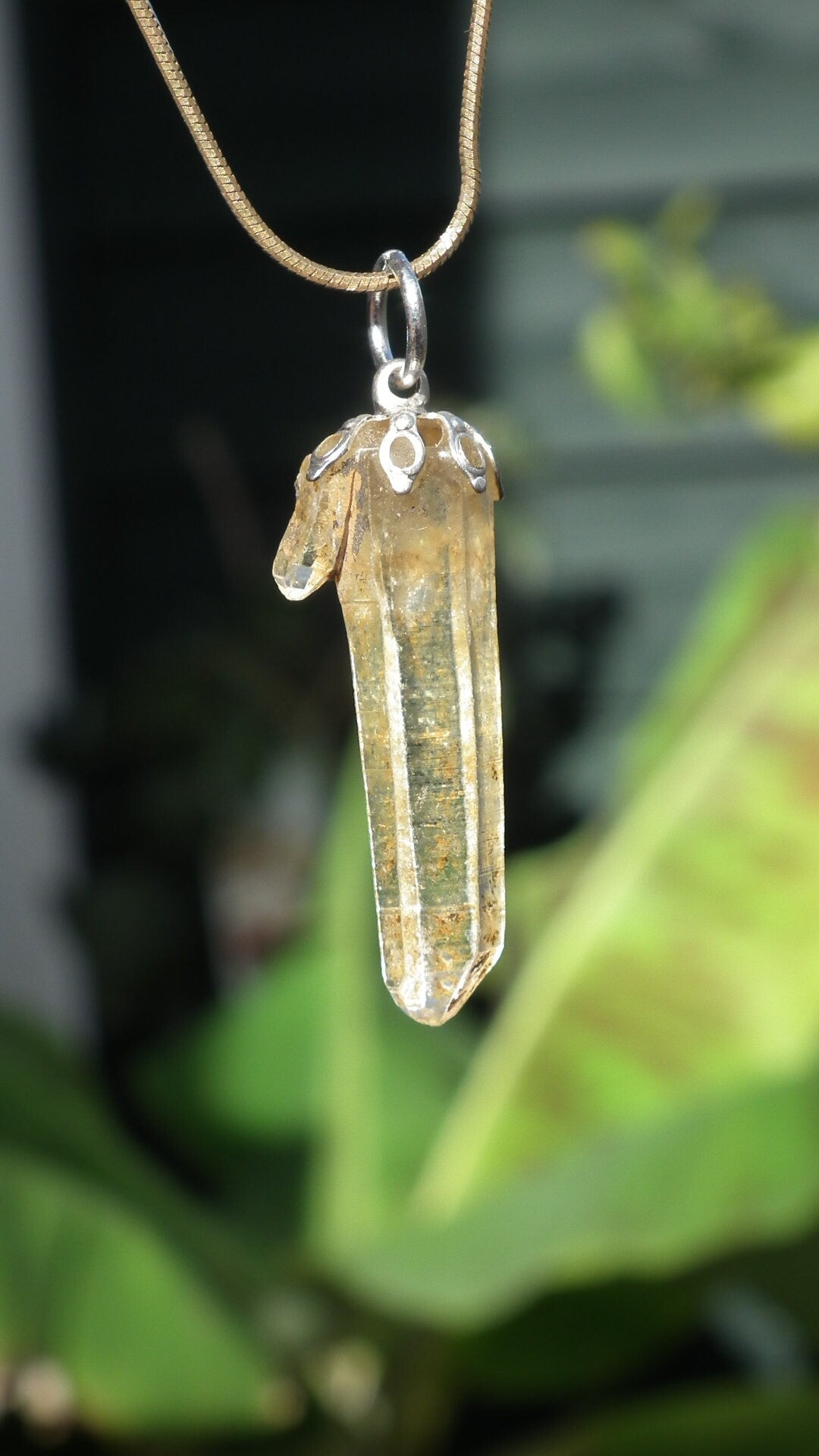 Raw citrine necklace // citrine jewelry // citrine crystal