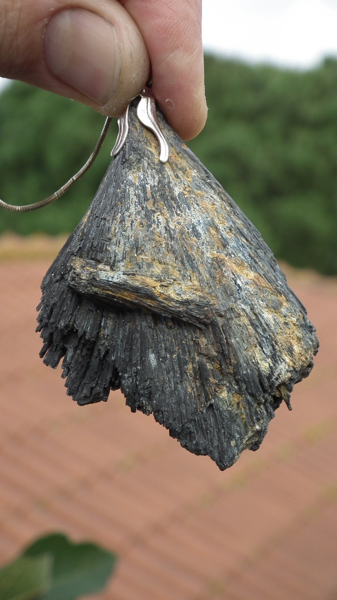 Black Kyanite pendant