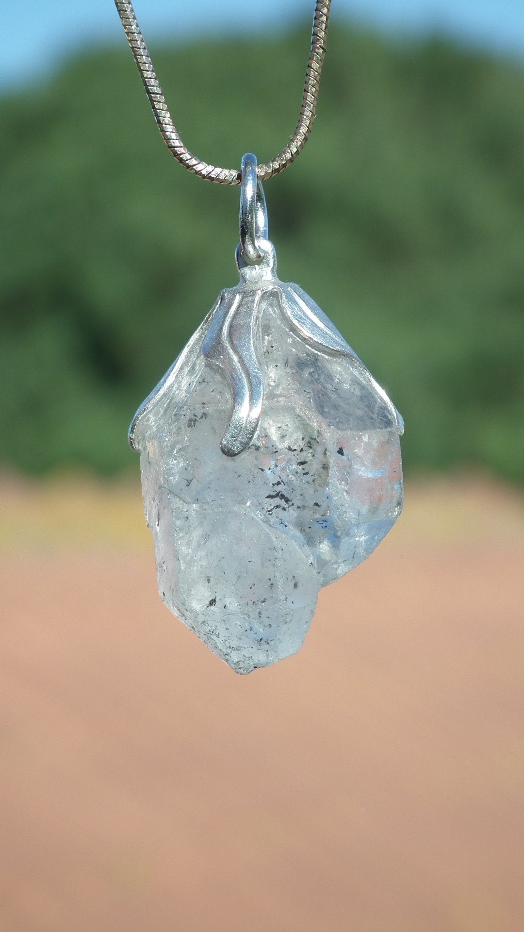 Herkimer diamond necklace