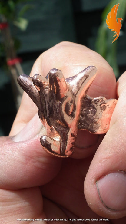 Electroformed copper Dragon ring