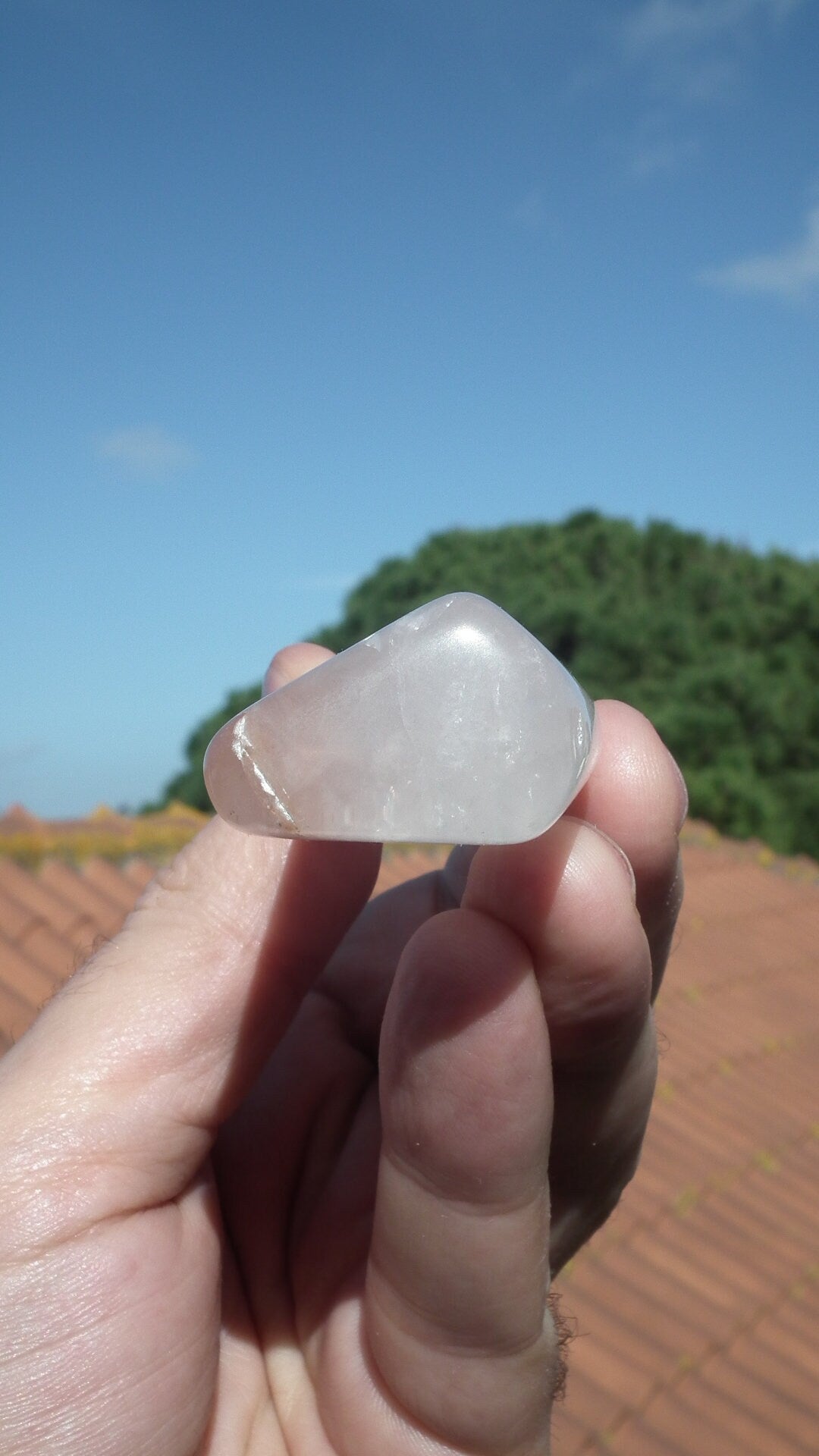 Red hematoid quartz // golden healer quartz