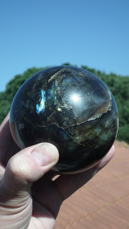 93mm Labradorite sphere from Madagaskar