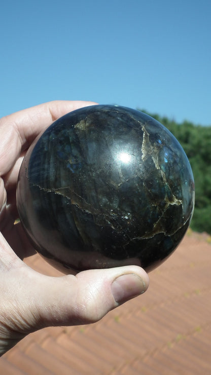 93mm Labradorite sphere from Madagaskar