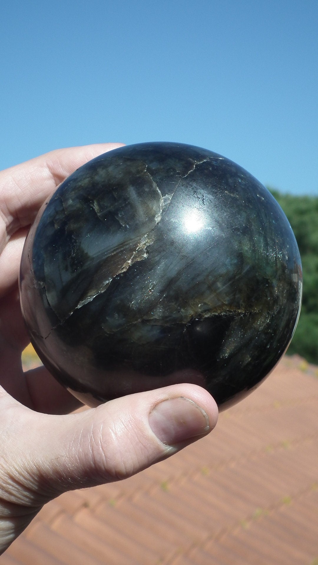 93mm Labradorite sphere from Madagaskar