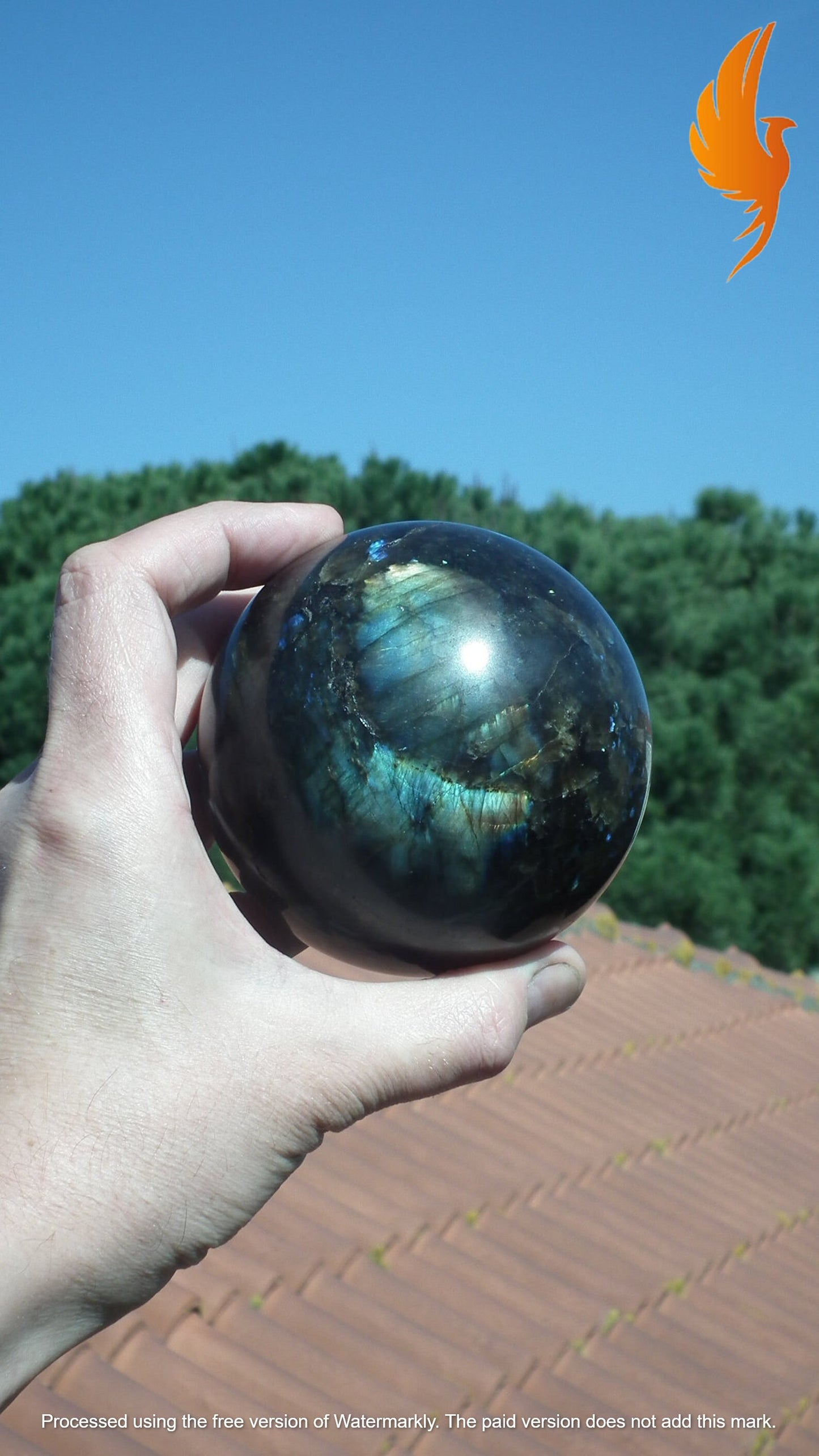 93mm Labradorite sphere from Madagaskar