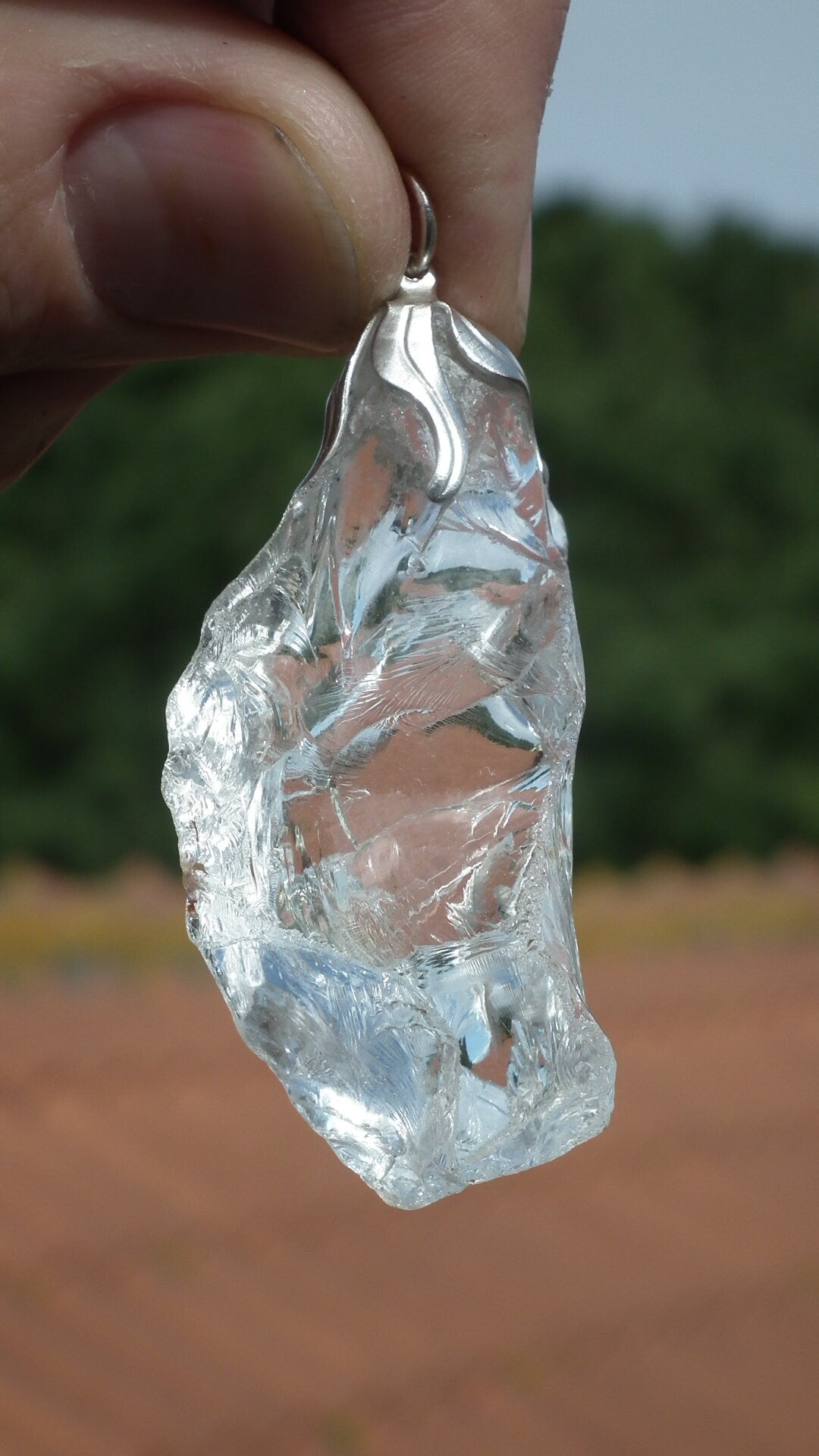 clear quartz quartz necklace