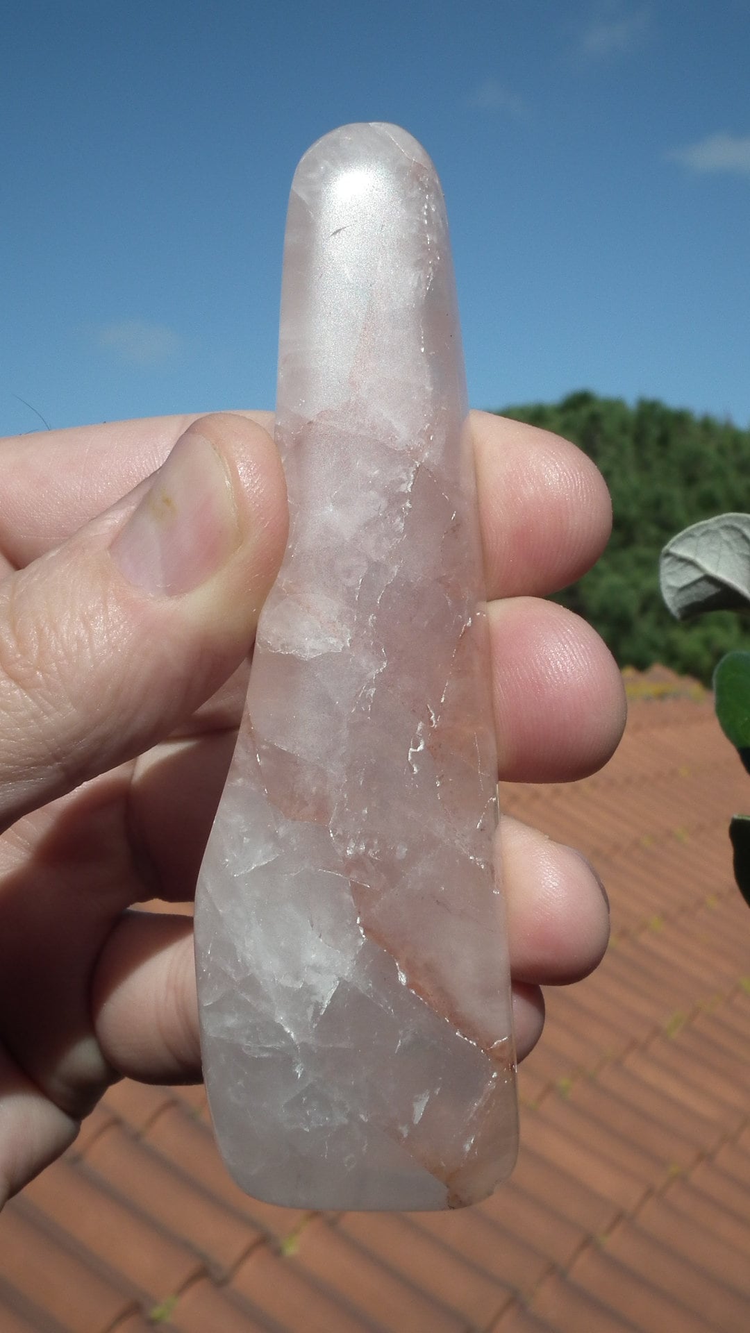 Red hematoid quartz // golden healer quartz