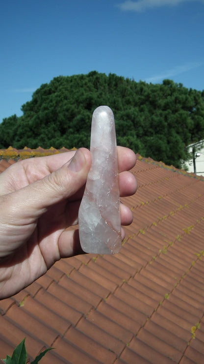 Red hematoid quartz // golden healer quartz