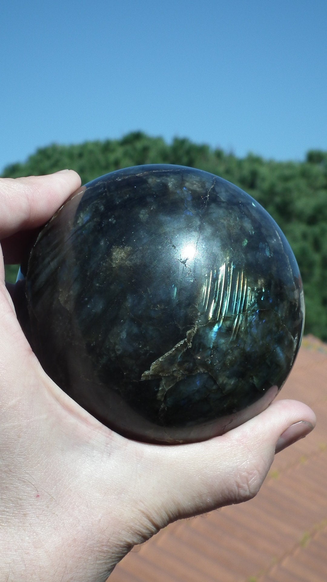 93mm Labradorite sphere from Madagaskar