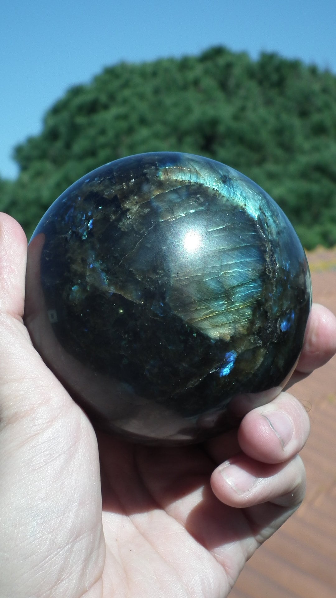 93mm Labradorite sphere from Madagaskar