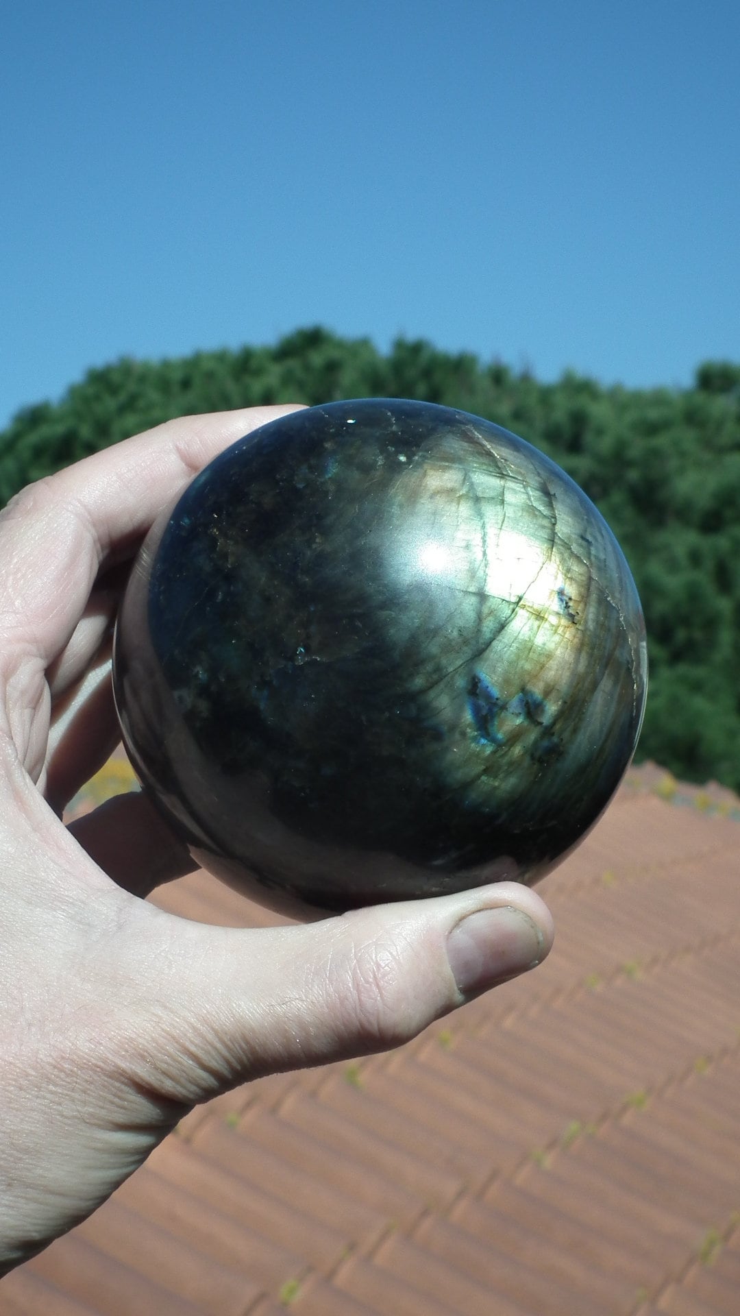 93mm Labradorite sphere from Madagaskar